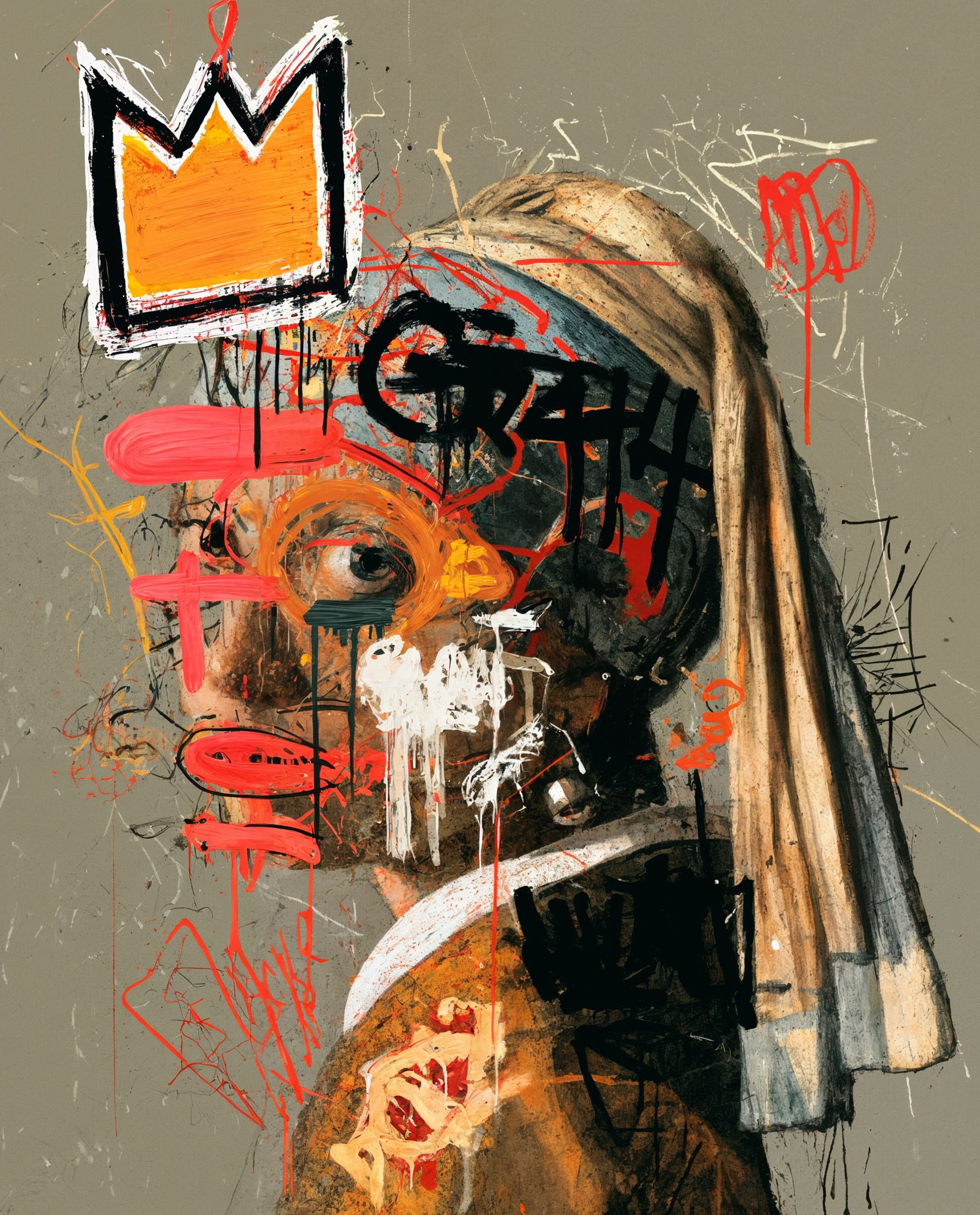 Girl with a Crown Earring
