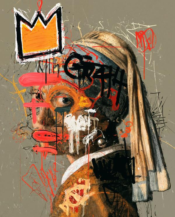 Girl with a Crown Earring