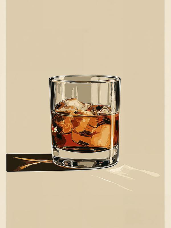 Still life with 3 cubes of ice and one bad decision