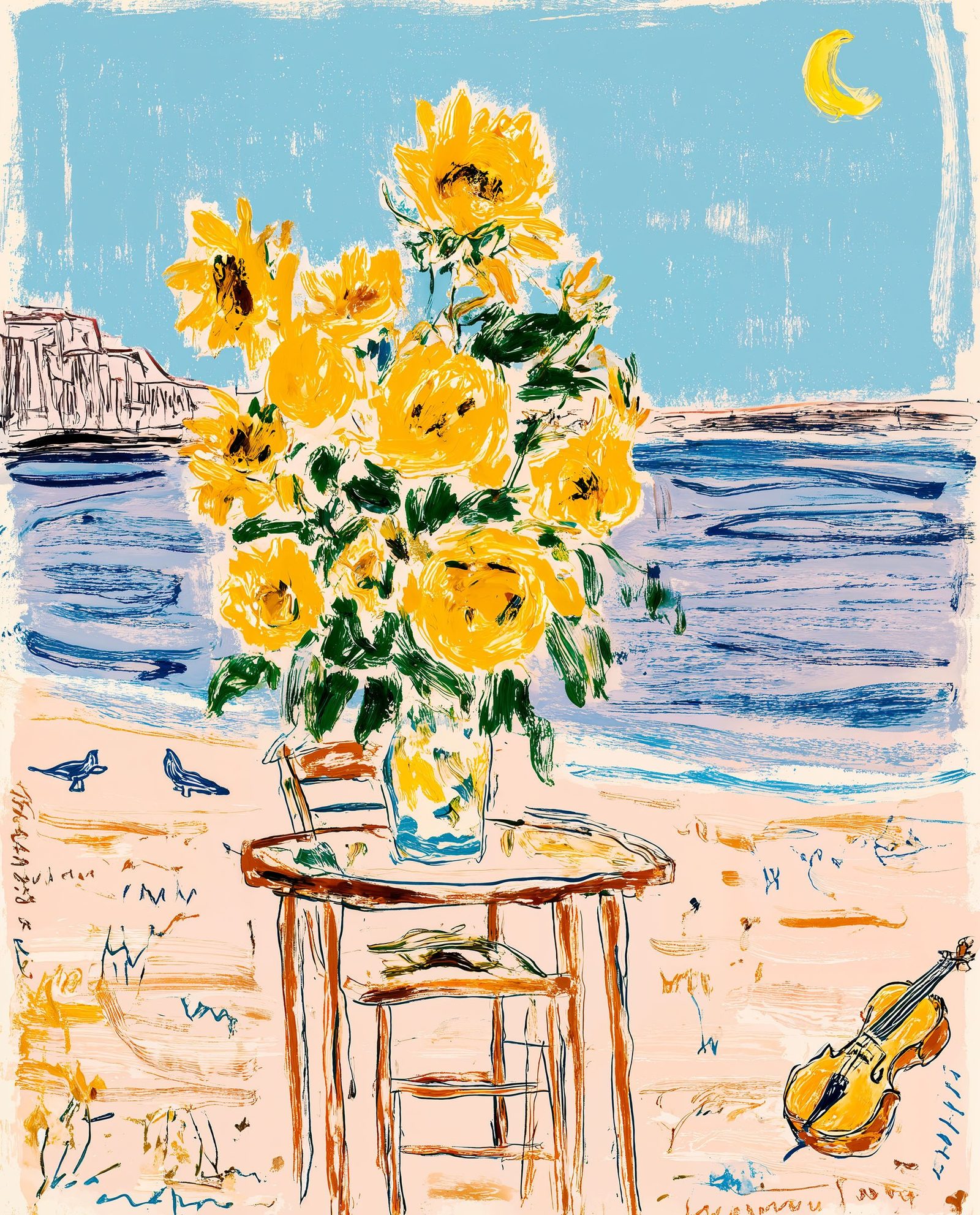 Sunflowers With a Beach House Residency